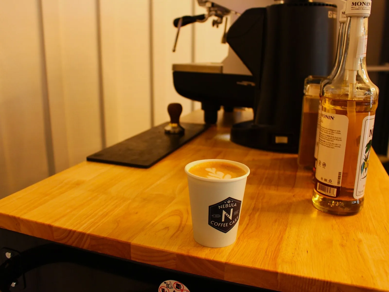 Premium espresso drinks from mobile coffee service