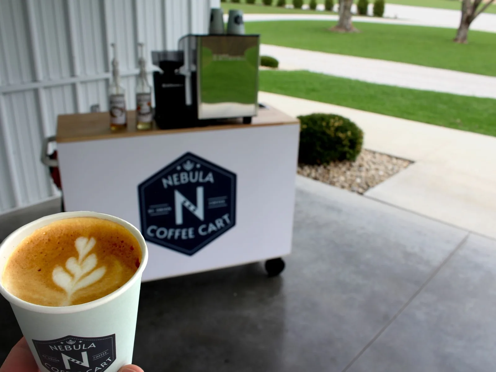 Espresso bar catering at business conference