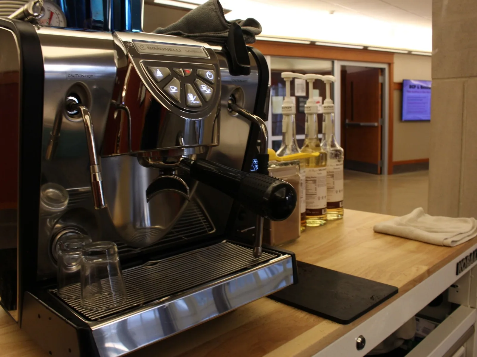 Mobile espresso bar at company retreat