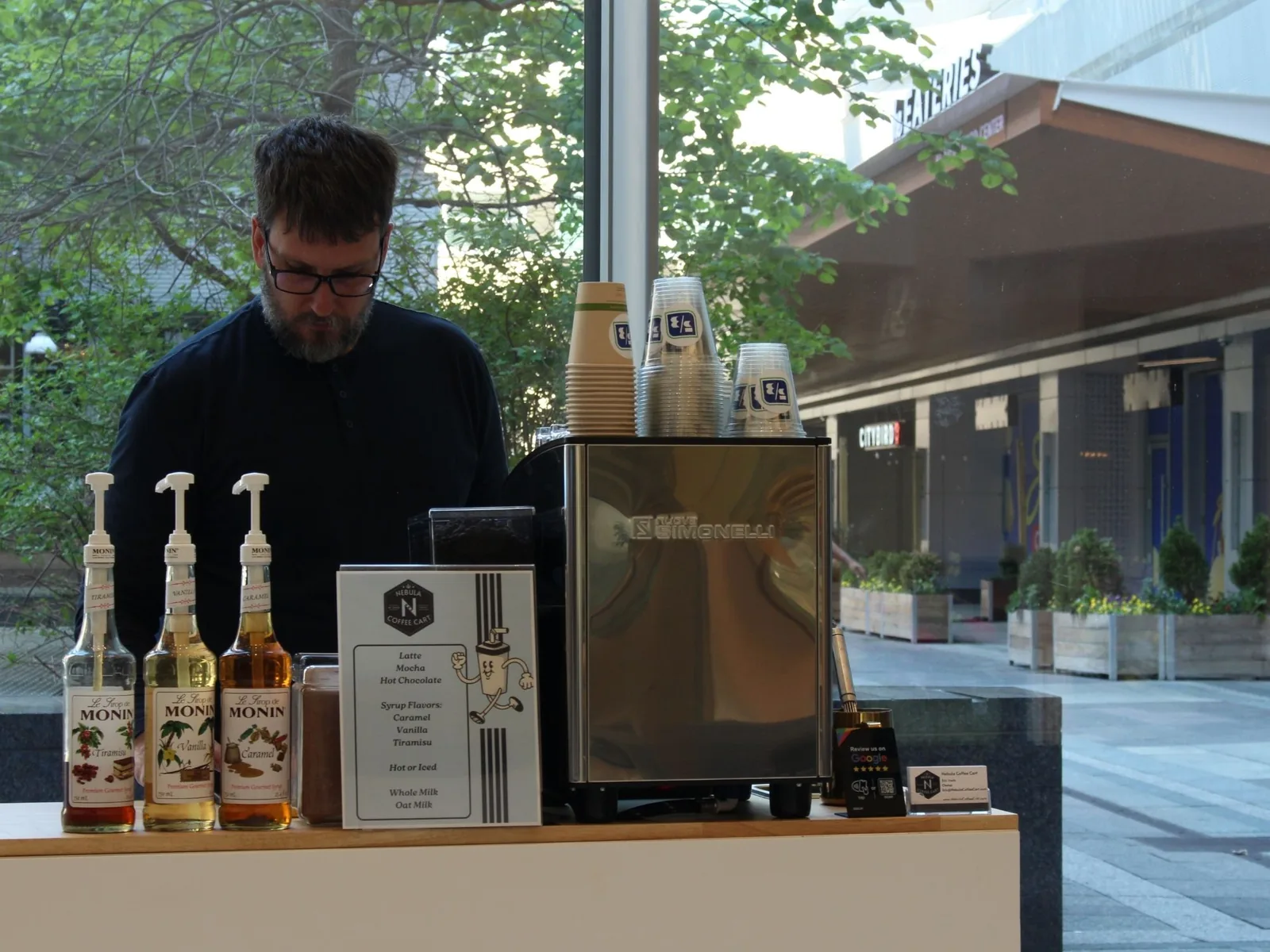 Mobile espresso service for church gathering